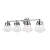 Z-Lite Vaughn 4 Light Vanity, Chrome And Clear Seedy 736-4V-CH